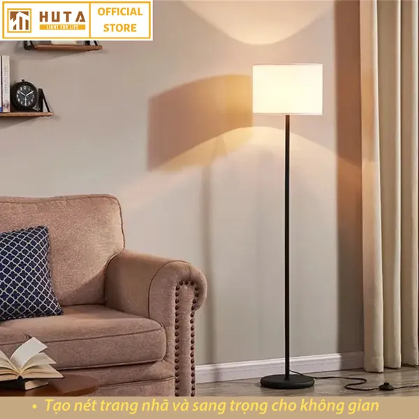 Đèn Cây Đứng HUTA KT4 Thân Kim Loại, Điều Chỉnh Ánh Sáng Vàng