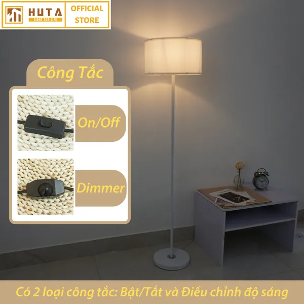 Đèn Cây Đứng HUTA KT4 Thân Kim Loại, Điều Chỉnh Ánh Sáng Vàng