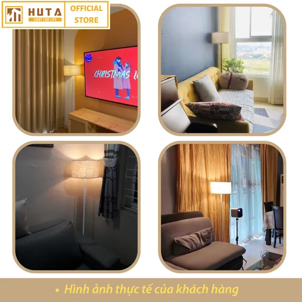 Đèn Cây Đứng HUTA KT4 Thân Kim Loại, Điều Chỉnh Ánh Sáng Vàng