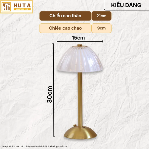 Đèn Bàn Cảm Ứng Hiện Đại HUTA Light For Life RESDUNON Tăng Giảm Độ Sáng, Thiết Kế Hiện Đại