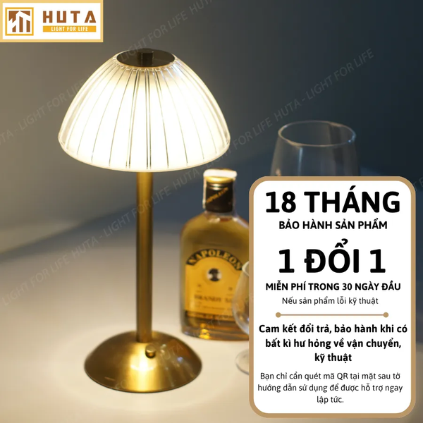 Đèn Bàn Cảm Ứng Hiện Đại HUTA Light For Life RESDUNON Tăng Giảm Độ Sáng, Thiết Kế Hiện Đại