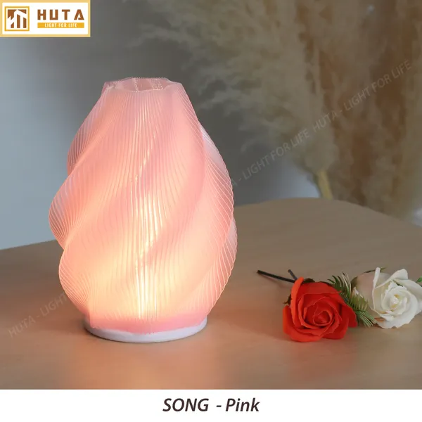 Đèn Decor In 3D HUTA Light For Life SÓNG Trang Trí Bàn Làm Việc, Góc Nhỏ Phòng Ngủ