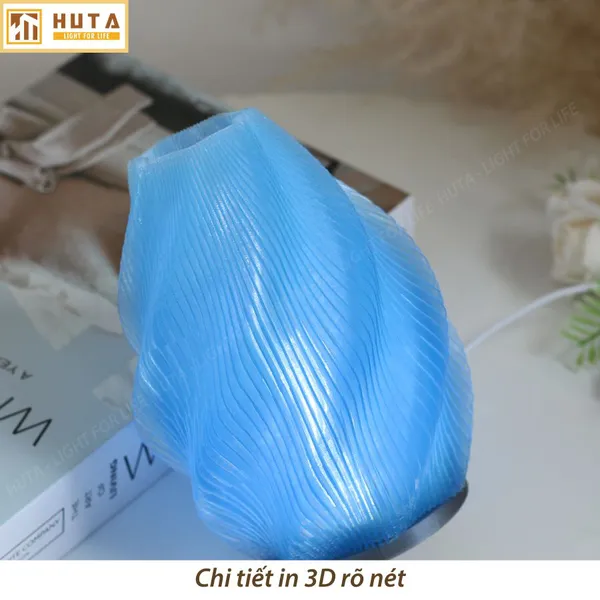 Đèn decor in 3D HUTA Light For Life SÓNG trang trí bàn làm việc, góc nhỏ phòng ngủ