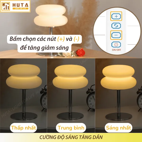 Đèn Bàn Trang Trí HUTA Light For Life BREAD Decor Phòng, Điều Chỉnh Độ Sáng Linh Hoạt