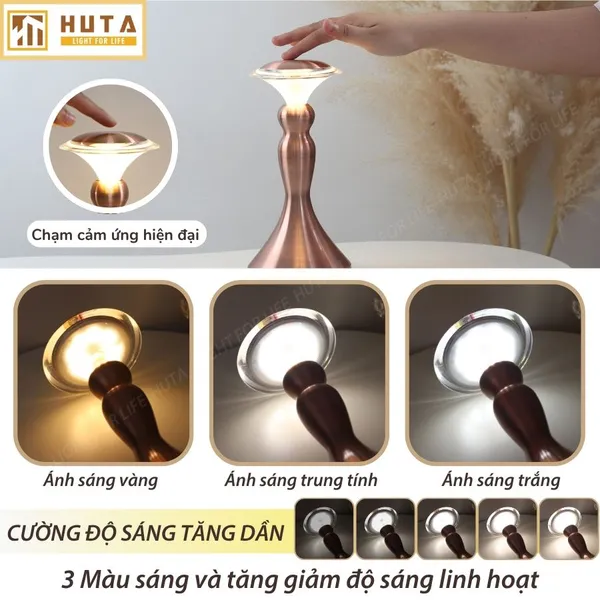 Đèn Bàn Led Quầy Bar, Quán Bar, Nhà Hàng Pin Sạc Tích Điện Mã RESCUP