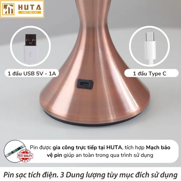 Đèn Bàn Led Quầy Bar, Quán Bar, Nhà Hàng Pin Sạc Tích Điện Mã RESCUP