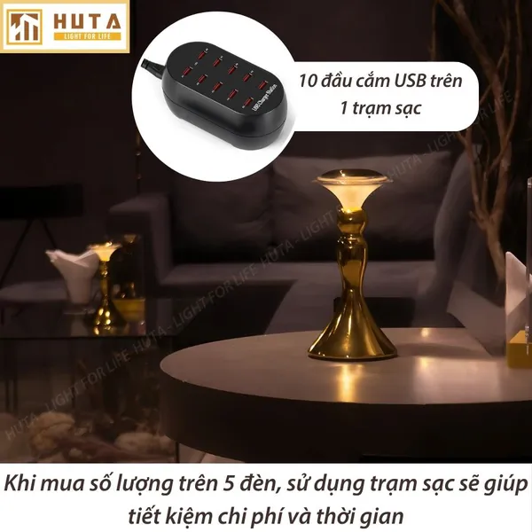 Đèn Bàn Led Quầy Bar, Quán Bar, Nhà Hàng Pin Sạc Tích Điện Mã RESCUP