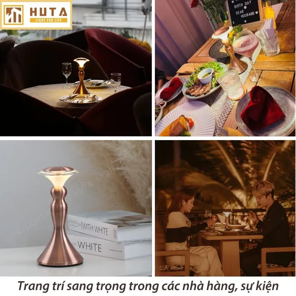 Đèn Bàn Led Quầy Bar, Quán Bar, Nhà Hàng Pin Sạc Tích Điện Mã RESCUP