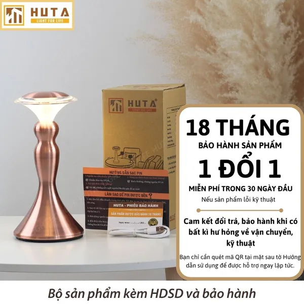Đèn Bàn Led Quầy Bar, Quán Bar, Nhà Hàng Pin Sạc Tích Điện Mã RESCUP