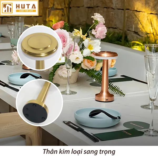 Đèn Bàn Led Quầy Bar, Quán Bar, Nhà Hàng Pin Sạc Tích Điện Mã RESDIA1