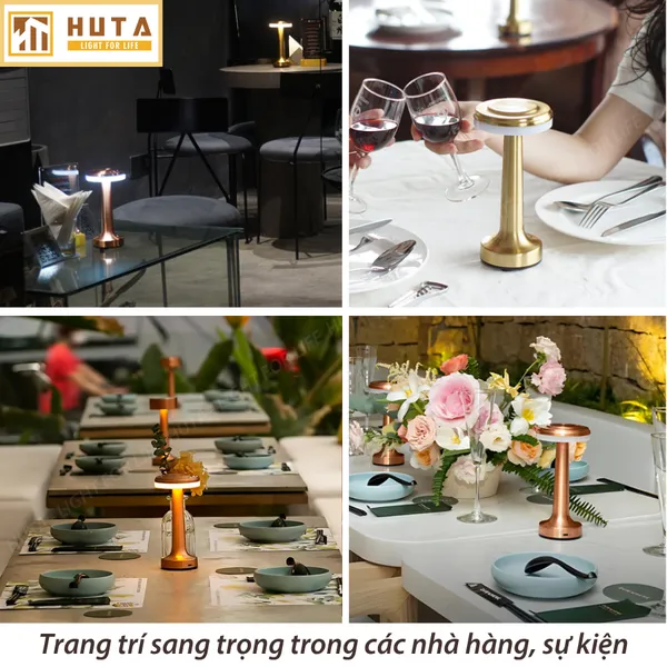 Đèn Bàn Led Quầy Bar, Quán Bar, Nhà Hàng Pin Sạc Tích Điện Mã RESDIA1
