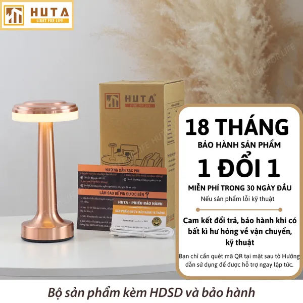 Đèn Bàn Led Quầy Bar, Quán Bar, Nhà Hàng Pin Sạc Tích Điện Mã RESDIA1
