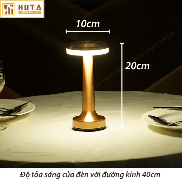 Đèn Bàn Led Quầy Bar, Quán Bar, Nhà Hàng Pin Sạc Tích Điện Mã RESDIA1
