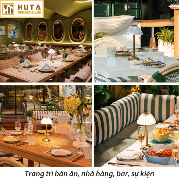 Đèn Bàn Led Quầy Bar, Quán Bar, Nhà Hàng Pin Sạc Tích Điện Mã RESDUNON