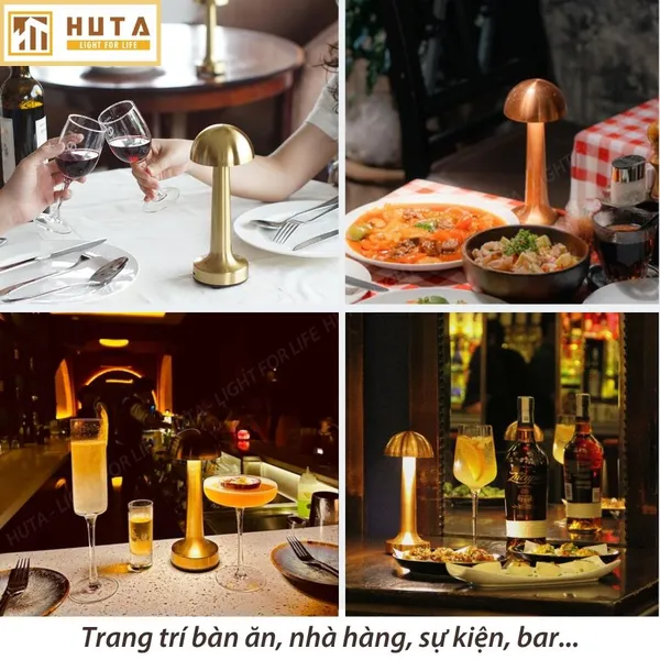 Đèn Bàn Led Quầy Bar, Quán Bar, Nhà Hàng Pin Sạc Tích Điện Mã RESNON