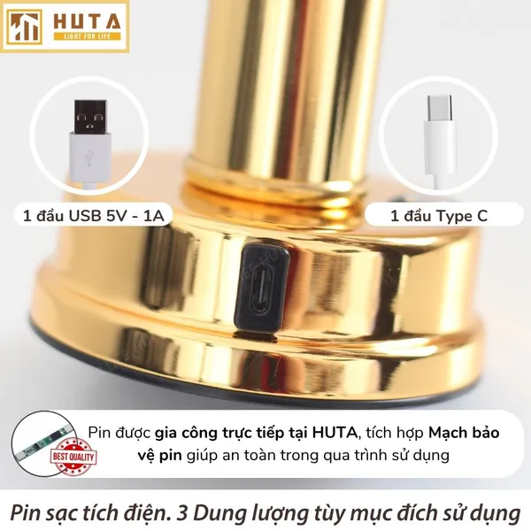 Đèn Bàn Led Quầy Bar, Quán Bar, Nhà Hàng Pin Sạc Tích Điện Mã RESBED1