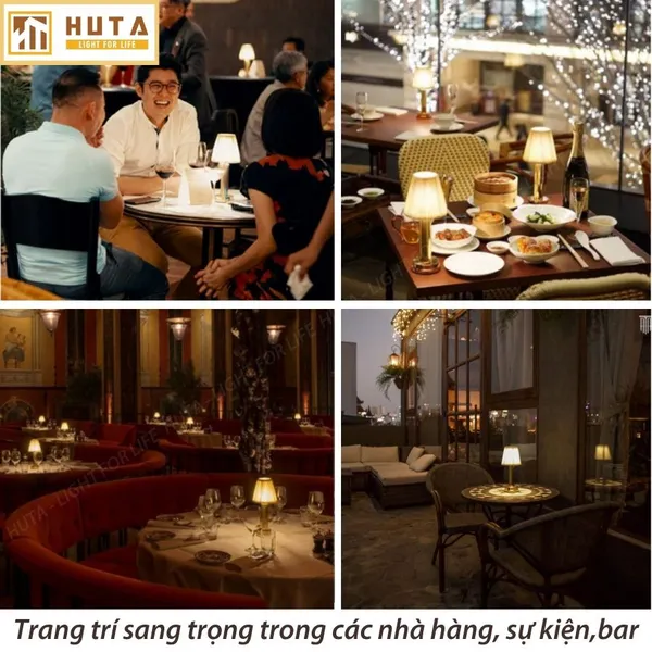 Đèn Bàn Led Quầy Bar, Quán Bar, Nhà Hàng Pin Sạc Tích Điện Mã RESBED1