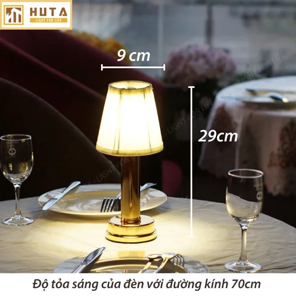 Đèn Bàn Led Quầy Bar, Quán Bar, Nhà Hàng Pin Sạc Tích Điện Mã RESBED1