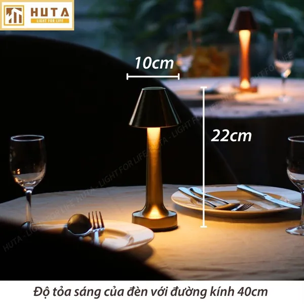 Đèn Bàn Led Quầy Bar, Quán Bar, Nhà Hàng Pin Sạc Tích Điện Mã RESNONCUT