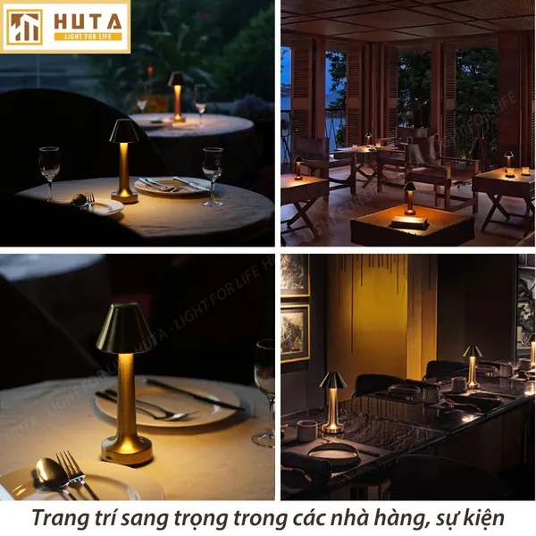 Đèn Bàn Led Quầy Bar, Quán Bar, Nhà Hàng Pin Sạc Tích Điện Mã RESNONCUT