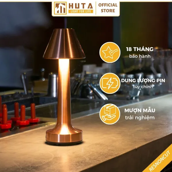Đèn Bàn Led Quầy Bar, Quán Bar, Nhà Hàng Pin Sạc Tích Điện Mã RESNONCUT