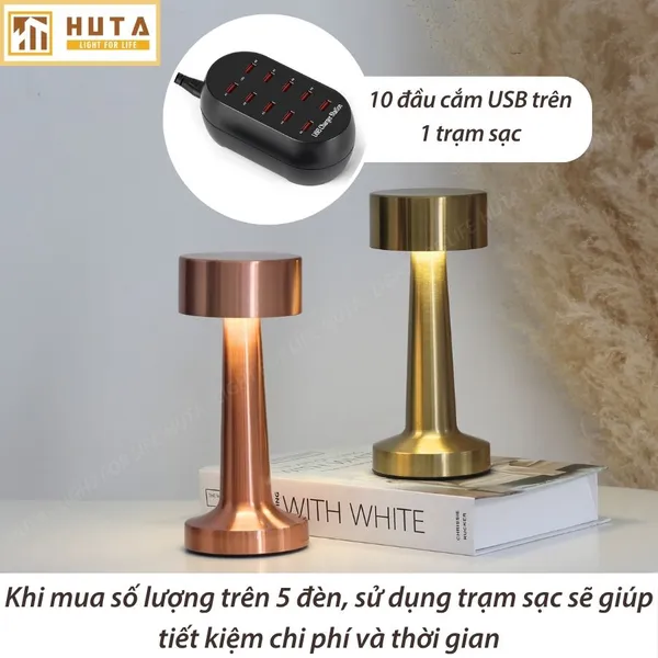 Đèn Bàn Led Quầy Bar, Quán Bar, Nhà Hàng Pin Sạc Tích Điện Mã RESTRU