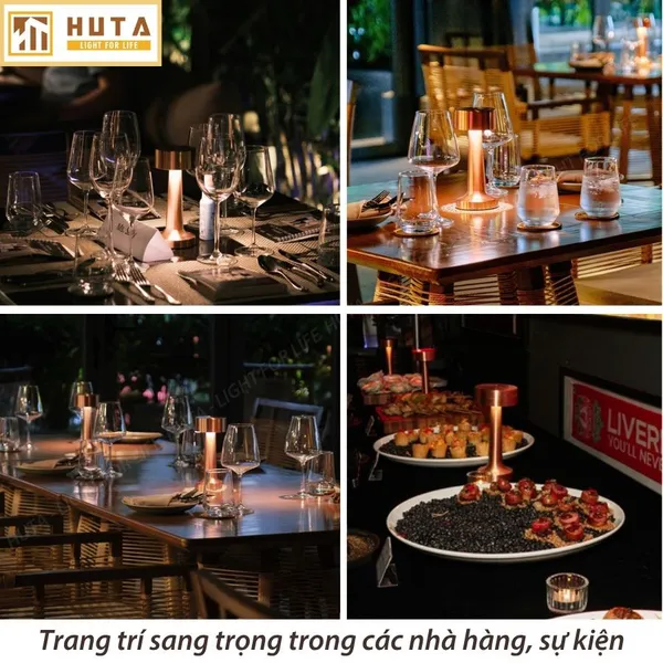 Đèn Bàn Led Quầy Bar, Quán Bar, Nhà Hàng Pin Sạc Tích Điện Mã RESTRU