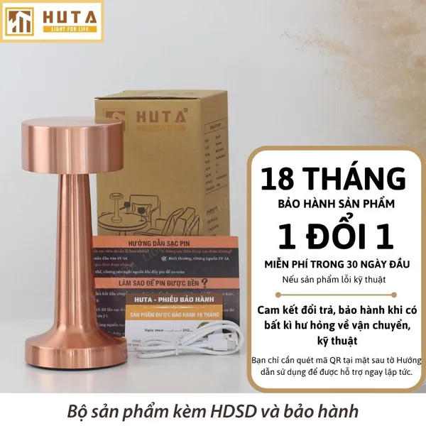 Đèn Bàn Led Quầy Bar, Quán Bar, Nhà Hàng Pin Sạc Tích Điện Mã RESTRU