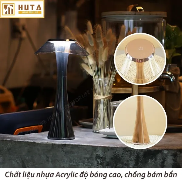 Đèn Bàn Led Quầy Bar, Quán Bar, Nhà Hàng Pin Sạc Tích Điện Mã ET1