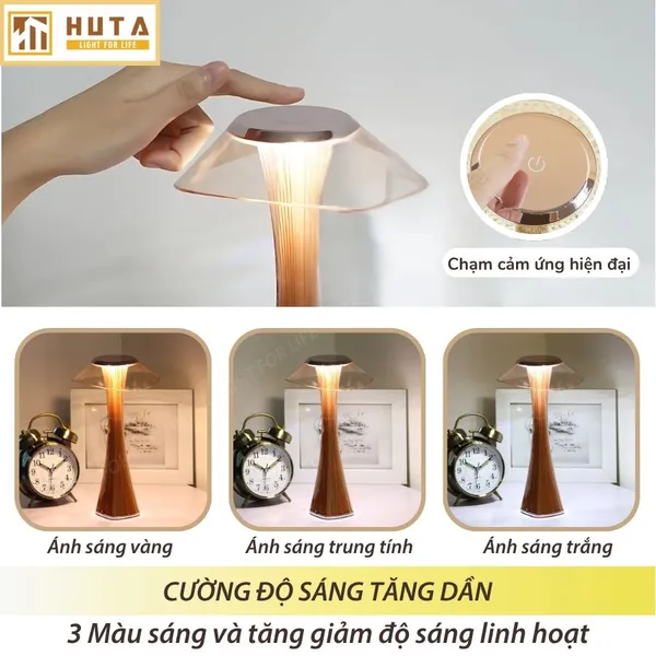Đèn Bàn Led Quầy Bar, Quán Bar, Nhà Hàng Pin Sạc Tích Điện Mã ET1
