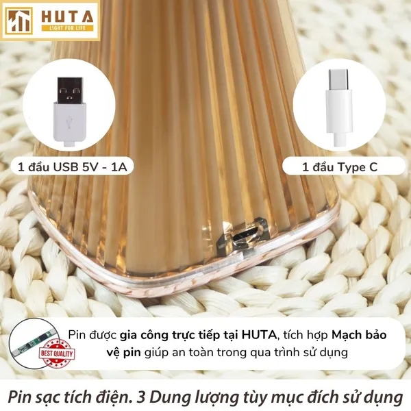 Đèn Bàn Led Quầy Bar, Quán Bar, Nhà Hàng Pin Sạc Tích Điện Mã ET1