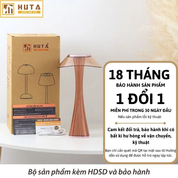 Đèn Bàn Led Quầy Bar, Quán Bar, Nhà Hàng Pin Sạc Tích Điện Mã ET1