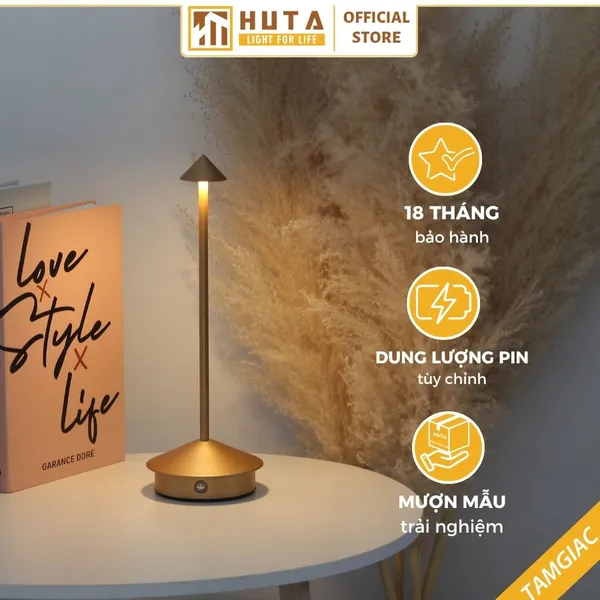 Đèn Bàn Led Quầy Bar, Quán Bar, Nhà Hàng Pin Sạc Tích Điện Mã TAMGIAC