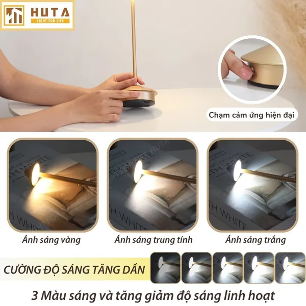 Đèn Bàn Led Quầy Bar, Quán Bar, Nhà Hàng Pin Sạc Tích Điện Mã TAMGIAC
