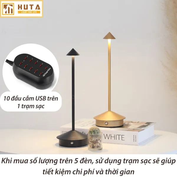 Đèn Bàn Led Quầy Bar, Quán Bar, Nhà Hàng Pin Sạc Tích Điện Mã TAMGIAC