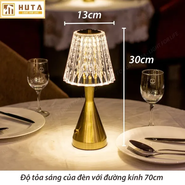 Đèn Bàn Led Quầy Bar, Nhà Hàng Pin Sạc Tích Điện Cảm Ứng HUTA Light For Life Mã RESBED2