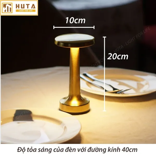 Đèn Bàn Led Quầy Bar, Quán Bar, Nhà Hàng Pin Sạc Tích Điện Mã RESDIA2