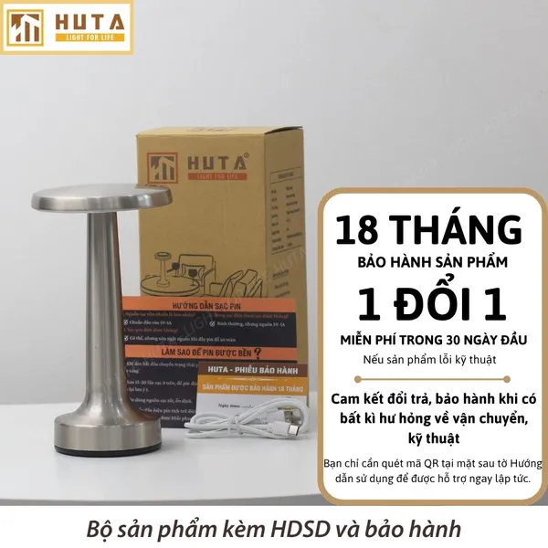Đèn Bàn Led Quầy Bar, Quán Bar, Nhà Hàng Pin Sạc Tích Điện Mã RESDIA2