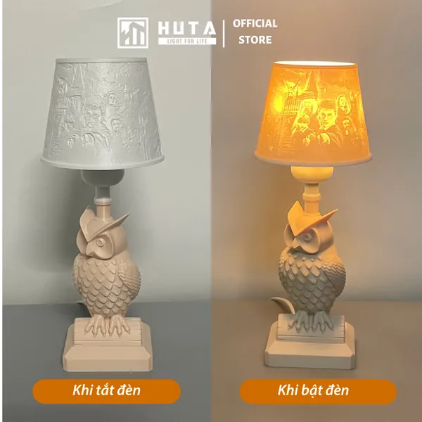Đèn ngủ 3D Thân Cú HUTA Light For Life Chao In Ảnh Theo Yêu Cầu, Harry Potter Trang Trí Phòng Ngủ
