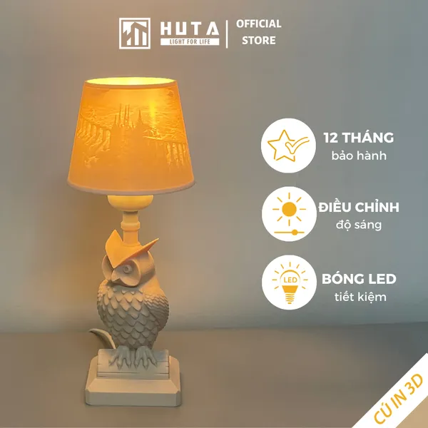 Đèn ngủ 3D Thân Cú HUTA Light For Life Chao In Ảnh Theo Yêu Cầu, Harry Potter Trang Trí Phòng Ngủ