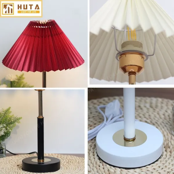 Đèn ngủ để bàn xếp ly HUTA Light For Life T9 kiểu dáng châu âu, điều chỉnh độ sáng decor phòng ngủ