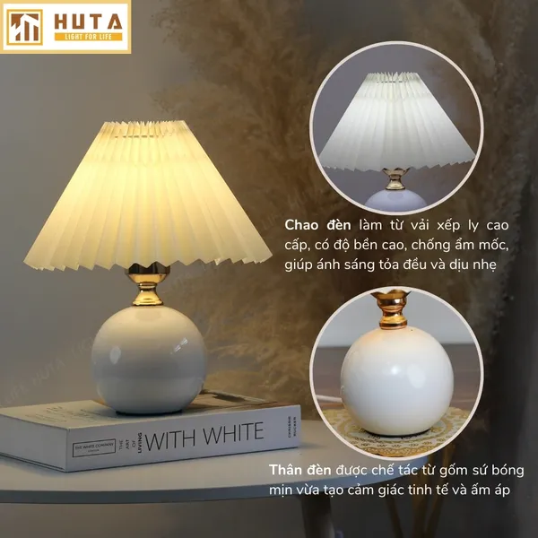 Đèn Ngủ Để Bàn HUTA Light For Life S8 Ánh Sáng Vàng, Tiết Kiệm Điện, Bảo Hành 24 tháng