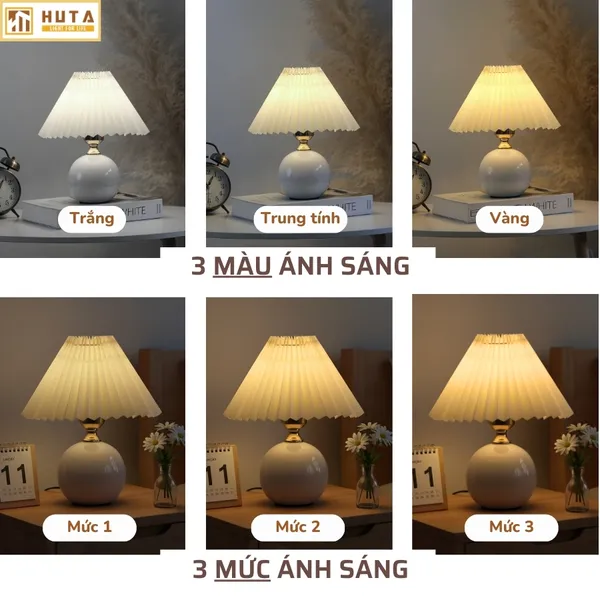 Đèn Ngủ Để Bàn HUTA Light For Life S8 Ánh Sáng Vàng, Tiết Kiệm Điện, Bảo Hành 24 tháng