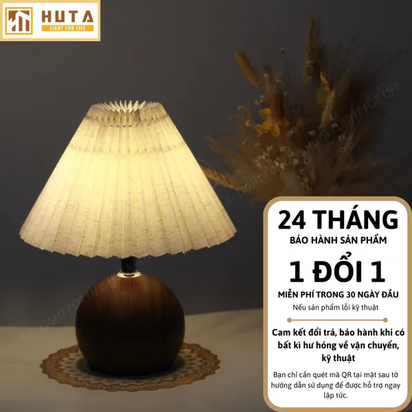 Đèn Ngủ Để Bàn HUTA Light For Life T8 Điều Chỉnh Độ Sáng, Ánh Sáng Vàng, Bảo Hành 24 Tháng