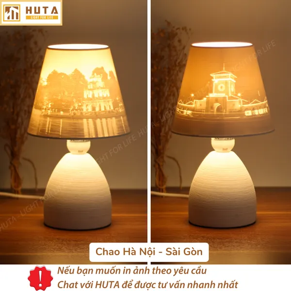 Đèn Ngủ Để Bàn 3D HUTA Light For Life S2 In Ảnh Theo Yêu Cầu, Decor Phòng Ngủ, Điều Chỉnh Độ Sáng, Ánh Sáng Vàng