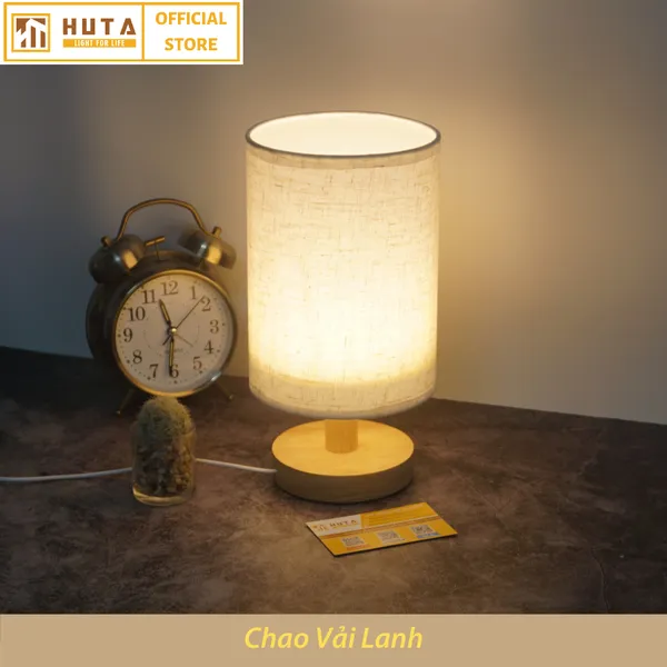 Đèn Ngủ Để Bàn Gỗ HUTA mã G1S Dải Led Sáng Vàng Tiết Kiệm Điện