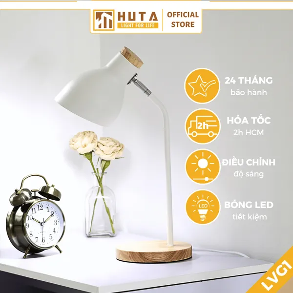 Đèn Bàn Học HUTA Light For Life LVG01 Ánh Sáng Trắng Vàng, Decor Phòng, Đèn Bàn Làm Việc