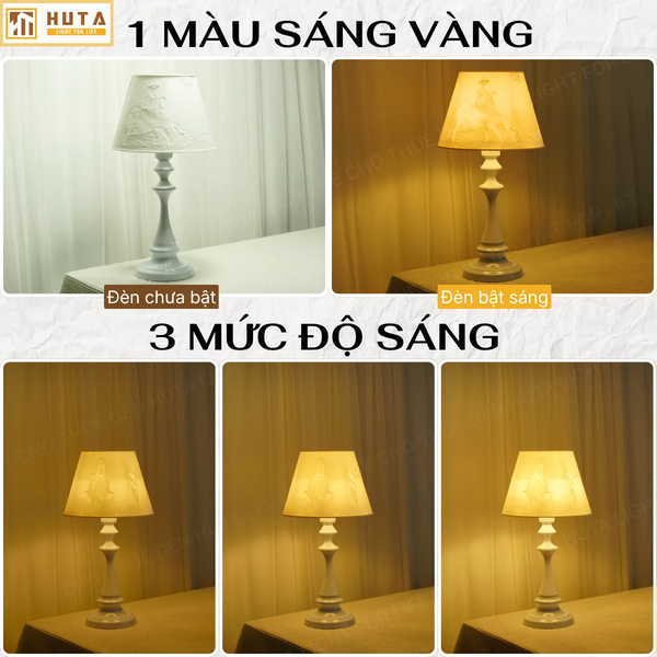 Đèn Ngủ In 3D HUTA Light For Life T2 Decor Phòng Ngủ, Điều Chỉnh Độ Sáng, In Ảnh Theo Yêu Cầu