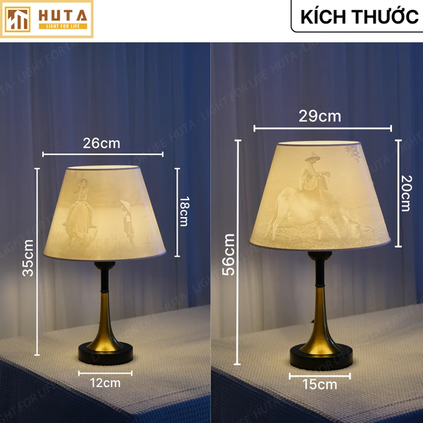 Đèn Ngủ In 3D HUTA Light For Life T5 Decor Phòng Ngủ, Điều Chỉnh Độ Sáng, In Ảnh Theo Yêu Cầu