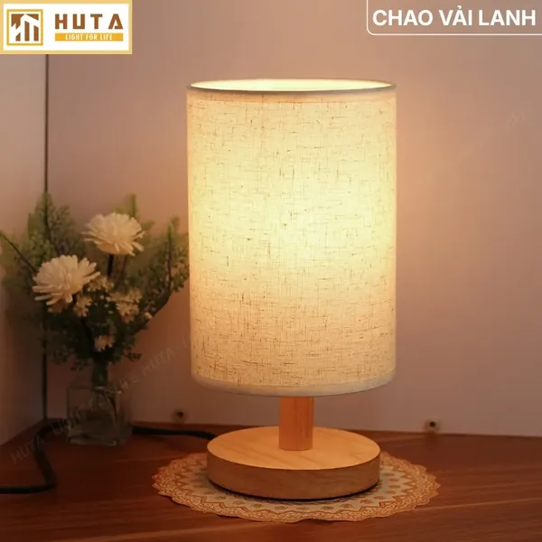 Đèn Ngủ Để Bàn HUTA Light For Life G1 Điều Chỉnh Độ Sáng, Ánh Sáng Vàng Ấm, Đầu Cắm 2 Chấu 220V